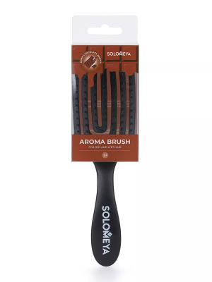 Solomeya Wet Detangler Mini Brush Rectangular Dark Chocolate / Расческа для сухих и влажных волос Прямоугольная мини с ароматом Горького шоколада, 1 шт Solomeya Wet Detangler Mini Brush Rectangular Dark Chocolate / Расческа для сухих и влажных волос Прямоугольная мини с ароматом Горького шоколада, 1 шт